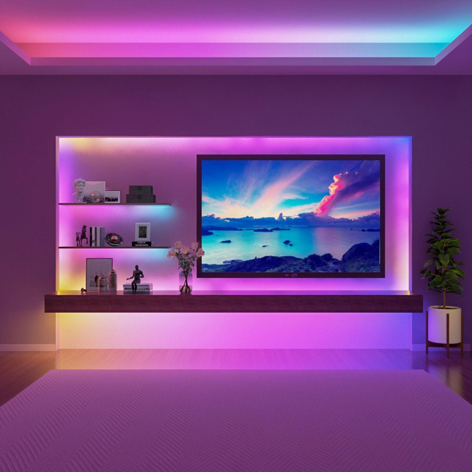 Bande lumineuse à DEL RGBIC Pro Wi-Fi de 24,6 pi par Govee, couleurs changeantes