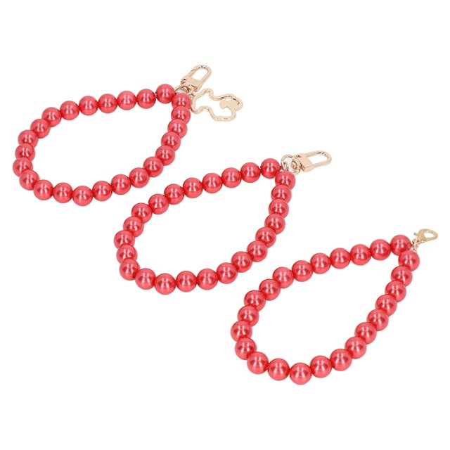 Llavero de perlas, pulsera de perlas de 3 piezas de 12 mm, hebras de cuentas de perlas, pulsera de perlas ultra sensible