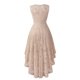 thumbnail image 5 of Moda mujer cuello redondo sólido Vintage elegante Midi noche cremallera vestido sin mangas Fridja  hjkh527, 5 of 8