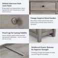 thumbnail image 4 of LGHM 8 Drawer Dresser for Bedroom, Wood Dresser TV Stand, Farmhouse Long Chest of Drawers for Living Room, Hallway, Entryway, Gray, 4 of 10
