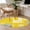 Yellow, variant on Round Area Rug 3 Ft, Yellow Grey Washable Non-Slip Circle Carpet for Living Room/Bedroom, Modern Abstract Mottled Ombre Aesthetic Low-Profile Small Floor Mats Collection Rugs for Indoor