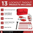 thumbnail image 2 of TRADESAFE Lockout Tagout Kit, Lockout Kit 13 Pcs, 2 Keys per Lock for Electrical Safety Lockout, 2 of 9
