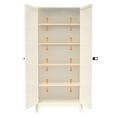thumbnail image 5 of Tcbosik Metal Storage Cabinet with Lock and 2 Doors, 71"H Kitchen Pantry Cabinet with Adjustable Shelves, Tall Buffet Cabinet for Dining Room, Living Room, Entryway, Beige, 5 of 10