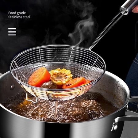 Coiry Stainless Steel Wire Colander Noodle Handle Fishing Line Leak