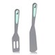 thumbnail image 1 of Kit de silicona de silicona antiadherente spatulas resistente al calor huevo frito raspadores de gadgets comida para hornear herramientas para hornear accesorios gris claro azul 2 piezas Kearding HA010780-02B, 1 of 6