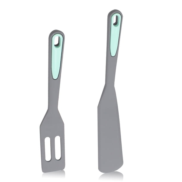 Kit de silicona de silicona antiadherente spatulas resistente al calor huevo frito raspadores de gadgets comida para hornear herramientas para hornear accesorios gris claro azul 2 piezas seitruly HA010780-02B