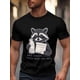 thumbnail image 1 of Men's T-Shirt,Short Sleeve Tee Shirt Casual Tops Graffiti Raccoon Crew Neck T Shirts for Men, 1 of 8