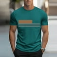 thumbnail image 6 of Hfnxid Men's Summer Shirt Fashion Stylish Graphic T-Shirt Slim Fit Lightweight Workout Tops Casual Breathable Daily Active Tee Army Green XL, 6 of 6