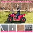 thumbnail image 5 of Costway Kids Ride on ATV 4 Wheeler Quad Toy Car 6V Battery Powered Motorized Toy Rose Red, 5 of 9