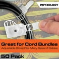 thumbnail image 4 of Nova Pro Supply Cable Organizer, White Adhesive-Backed Cable Straps, 50 Pack, 4 of 6