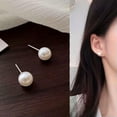 thumbnail image 2 of EOEMY Fashion 925 Silver White Pearl Stud Earrings Womens Jewellery Accessories Party-6mm, 2 of 9