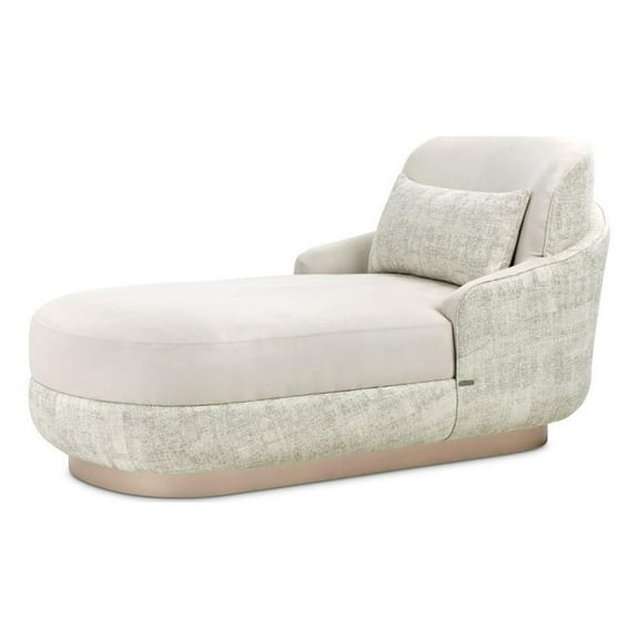 Michael Amini Aurora Faux-Suede Chaise Lounger  - Quarry/Moonlight