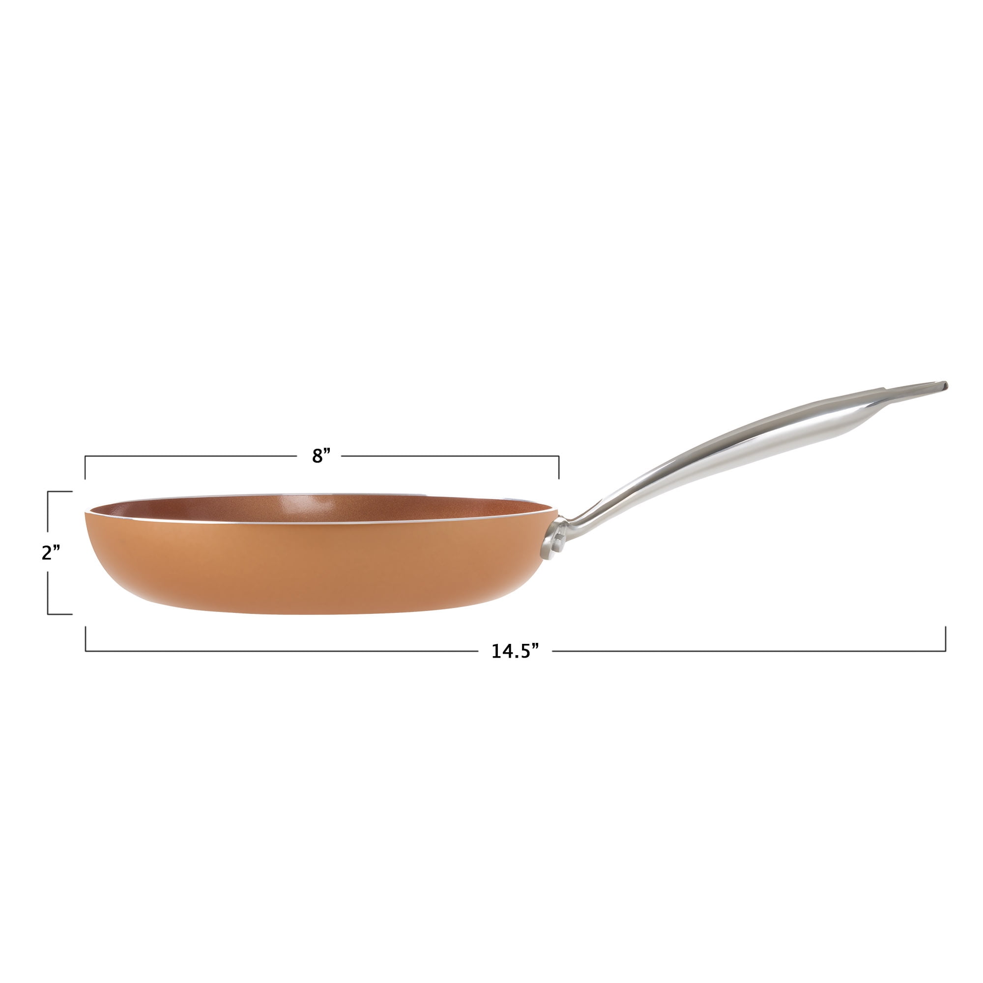 12 inch Double Layer Non-stick Frying Pan with Copper Colored Finish-Saute,  Omelet, Skillet, 1 unit - Kroger