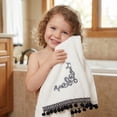 thumbnail image 6 of Unique Bargains Boho Embroidery Coral Fleece Hand Towels Beige 2pk, 6 of 7