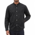 thumbnail image 4 of Admvng Men's Dress Shirt Long Sleeve Collar Stretch Slim Fit Solid Business Button Down Daily Shirts, 4 of 5