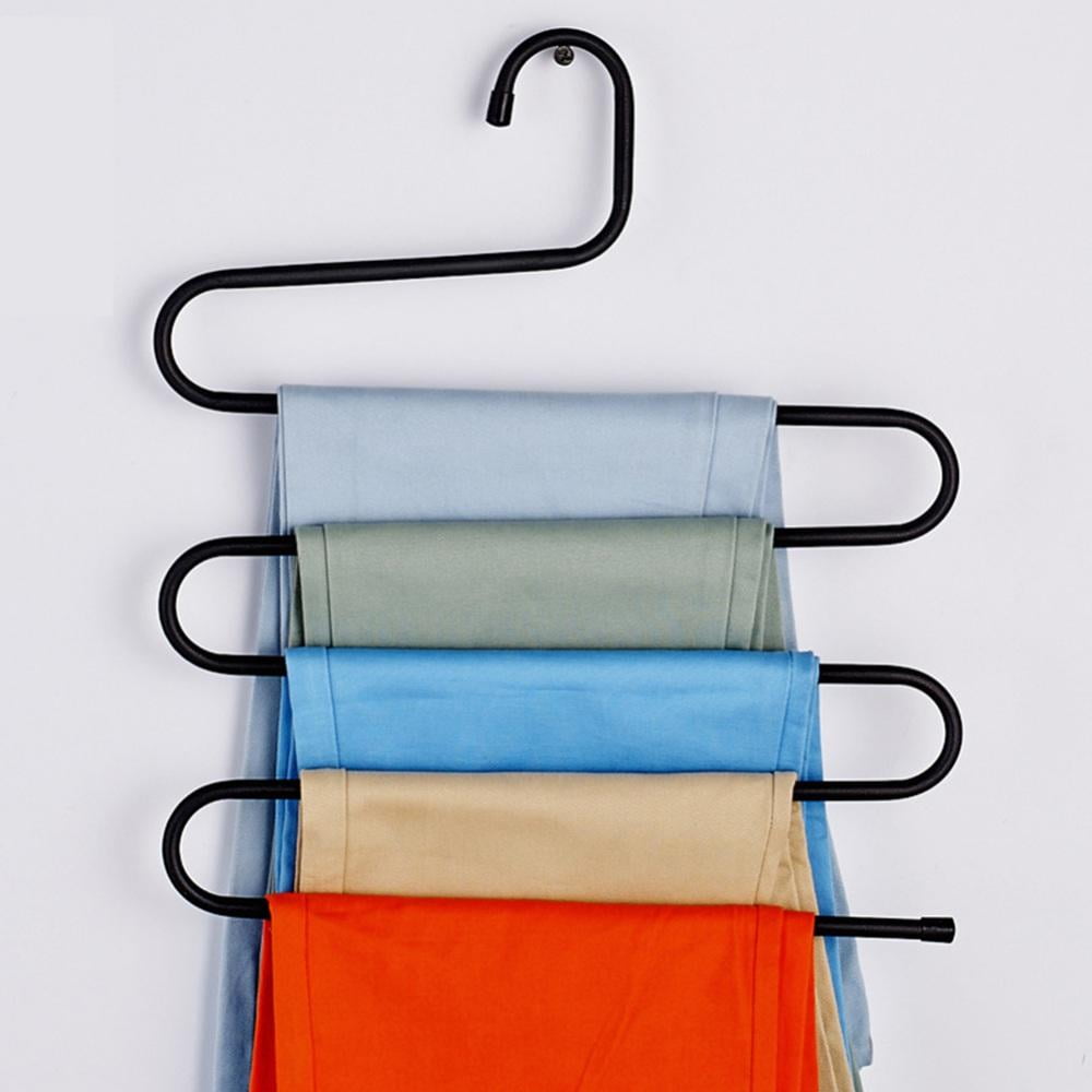 4-48 piece Trouser Hangers Metal 35cm Anti Slip Rubberised Trouser Hangers 