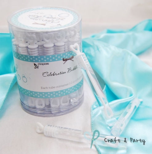 Wedding Bubble Wand with Heart Celebration, Bulk (36 pieces)