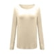 thumbnail image 4 of Top de manga larga de punto liso para mujer - Camiseta básica para combinar con otras prendas, ideal para la oficina o para llevar de forma informal, 4 of 5