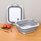 thumbnail image 4 of Tabla de cortar plegable, tabla de cortar con toalla, cocina, platos de camping plegables, fregadero, ahorro de espacio, cesta de almacenamiento multifunción 3 en 1 para preparación de barba, 4 of 5
