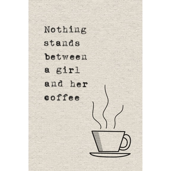 MARMONT HILL - Handmade Girl and Her Coffee III Print on Wrapped Canvas 20 X 30