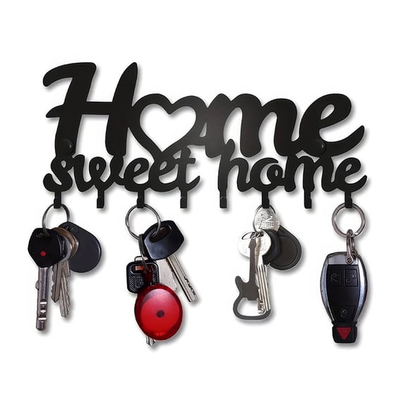 RAGUPEL Key Holder, Iron Key Hook Key Rings, Towel Hanger Multi-Functional Wall Rack Key Chain Rings,Model28