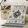 thumbnail image 2 of Boho Aztec Flannel Blanket for Bed, Southwest Ethnic Geometric Farmhouse Art Soft Cozy Warm Couch Throw Blanket, Lightweight Fluffy Plush Bedding Blankets for Sofa Decor All Season 50"x60", 2 of 7
