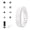 White, variant on Upgraded Trembling Alarm Waterproof Original Wake Up Alarm for Sleeper, Charging Smart Wake-Up Wristbands, Step Counter&Timer, Adjustable Comfortable Fit