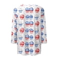 thumbnail image 6 of MEICHEN 4th of July Women's Three Quarter Sleeve Shirt USA Patriotic Flag Graphic Print Top Summer 250th Anniversary Tops, 6 of 6