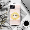 thumbnail image 6 of Cute Cat Sunflower Phone Case, Adorable Pet Face Design with Pink Stripes, Protective Matte iPhone Cover for iPhone 17 16 15 14 13 12 11, Fun Animal Lover Gift, 6 of 6