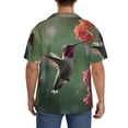 thumbnail image 3 of Balery Humming Bird 1 Camisa Casual de Manga Corta con Botones para Hombre, Texturizada, Estilo Cubano, para Playa, Verano-X-Large, 3 of 5