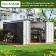 thumbnail image 5 of POLAHAKU 8'x12' Outdoor Metal Shed with Upgraded Frame Structure, Lockable Doors & Waterproof Design, Spacious Steel Storage Shed for Backyard, Patio, Lawn & Garden, 5 of 8