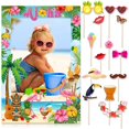 thumbnail image 1 of Tropical Splash Photo Prop Kit for Summer Pool Parties - 10 Fun and Colorful Decorations for Birthdays, Baby Showers, Weddings, and Hawaiian Themed Celebrations, 1 of 5