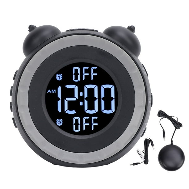 Bed Shaking Alarm Clock, 3 Modes Vibrating Easy To Set Extra Alarm Clock  with Bed Shaker for Heavy Sleepers