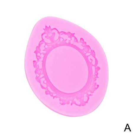 

Silicone DIY Mirror Fondant Cake Mold Frame Chocolate Moulds Decorating F2S3