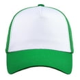thumbnail image 7 of Falari 5-Panel Mesh Baseball Cap, Trucker Hat, Structured Plain Design, Cotton, Adjustable Size - Kelly Green, 7 of 7