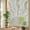 Beige, variant on Light Gray Rising Sun Window Privacy Film, Minimalist Wavy Sunrays Line Sunset Stained Glass Rainbow Film Decorative Window Clings, Static Cling Sun Blocking Stickers 17.7" x 39.3"