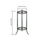 thumbnail image 3 of Soporte para Macetas de Doble Capa de Hierro Resistente Estante de Metal Negro de 50 y 24cm para Interiores y Exteriores para Sostener Plantas ANGGREK Otros, 3 of 8