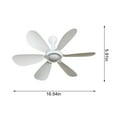 thumbnail image 3 of 1 Packs Portable Ceiling Fan 16.5 Inch USB Powered 5V Hanging Tent Fan for Camping Outdoor Gazebo Bedroom Office 6 Blades Lightweight Quiet 5W Soft Wind Easy Install, 3 of 7