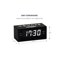 thumbnail image 5 of HANNLOMAX HX-144CR Radio despertador, radio PLL AM/FM, pantalla LED de 1,2", reloj digital con alarma dual, solo funcionamiento con CA. (LED negro_blanco), 5 of 5