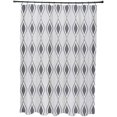thumbnail image 1 of Simply Daisy 70" W x 73" H Geometric Print Polyester Shower Curtain, Gray-Purple, 1 of 3