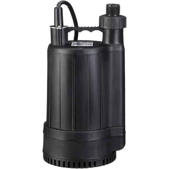 1/4 HP Automatic Submersible Utility Pump - with Garden Hose Adapter