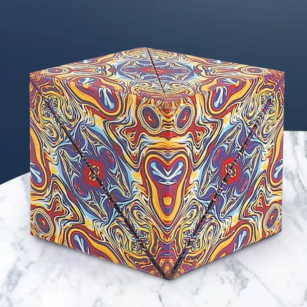 3D Flip Cubic Toy Variedad de plástico multipropósito para regalo de niños (color abstracto)