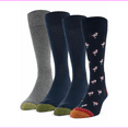 thumbnail image 2 of GOLD TOE Mens 4 Pack Navy Graphic Novelty Crew Socks 6-12.5, 2 of 2