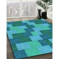 thumbnail image 2 of Ahgly Company Indoor Rectangle Patterned Dark Cyan Green Area Rugs, 4' x 6', 2 of 6