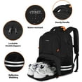 thumbnail image 5 of Ytonet Travel Backpack for Men & Women, Water-Resistant Sports Backpack with Shoe Compartment, Fits 15.6-Inch Laptop – Ideal for Workouts, Camping, Hiking, Black, 5 of 7