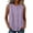 Purple, variant on Womens Cotton Sleeveless Tank Top Crew Neck Button Down Tanks Lightweight Loose Fit Shirt Summer Casual Comfy Tops Black XL