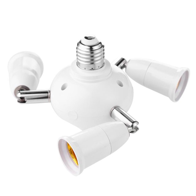 Adaptador Enchufe E27 Ygjytge Splitter Lamp Base Converter