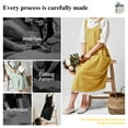 thumbnail image 4 of EASTIN Cotton Linen Apron Cross Back Adjustable Apron for Women with Pockets Cute Pinafore Dress for Baking Chef Gardening Without Waist Ties Green, 4 of 7