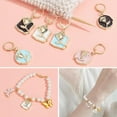 thumbnail image 5 of 24 Pcs Rose Stitch Markers, Flat Round/Square Enamel Alloy Crochet Stitch Marker Charms 304 Stainless Steel Clasp Locking Stitch Marker for Knitting Weaving Sewing Jewelry Making, 5 of 6
