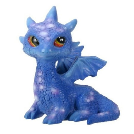 Dragon Statuette - Saphir Baby Blue Sapphire Dragon Figurine Statuette Fairy Tale Fantasy Mythical